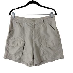 Columbia Men's PFG Utility Shorts Sz 32 Fishing Khaki Packable Omni Shade Nylon